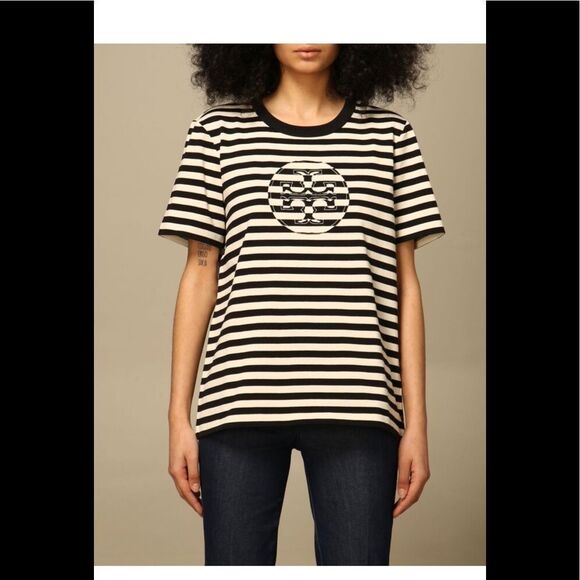 🎈SALE 🎈 Tory Burch Cotton t-shirt with Logo - Picture 8 of 12